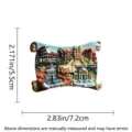 Vista detallada del imán de resina para nevera Roma Italia, medidas 7,2x5,5cm - Pergamino 4 monumentos Roma