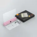 Pink LED flat panel book light with USB cable and packaging box - Rechargeable 3-Color Light / Pink