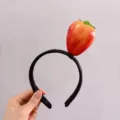 Funny strawberry headband for kids and girls with realistic 3D fruit decoration - Large Strawberry