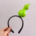 Funny green gourd headband for girls, creative vegetable hair accessory for cosplay parties - Green Gourd