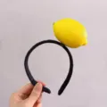 Funny lemon headwear accessory for girls with realistic fruit design - Lemon