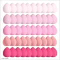 Set mit rosa Farbverlauf-Makeup-Schwämmen für nasse und trockene kosmetische Anwendung - 50 Stück/Packung / Rosa Serie