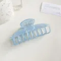 Große schillernde meerjungfrauenblaue Haarklammer mit glänzendem Acetat-Finish - 9.5cm / Blau
