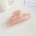 Große schillernde rosa Meerjungfrau Haarklammer aus hochwertigem Acetat-Imitat - 9.5cm / Orange