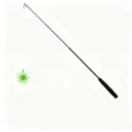 Retractable telescopic cat teaser wand featuring a vibrant green spiky hedgehog ball toy - Green Sea Urchin Ball Telescopic Wand