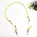 Adjustable yellow faux leather crossbody bag strap with gold metal lobster clasps - Gold Plate Hook / Light Yellow