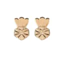 Magic Bax style heart-shaped gold earring lifters and supports for a secure fit - Crown / Gold