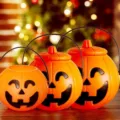 Dekorative Halloween Kürbis Laternen Set in drei Größen für festliche Tischdekoration - Kürbiseimer 3er-Set (S/M/L) / Klein/Mittel/Groß 3er-Set