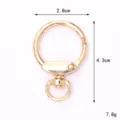 Gold zinc alloy spring ring lobster clasp for keychains, size 2.8x4.3cm, weight 7.8g - Bulb Shape Clasp / 43mm / Gold