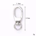 Durable silver zinc alloy swivel lobster clasp keychain accessory with 3.5cm length scale - 35mm Oval Buckle (C019) / Silver