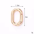 Durable golden zinc alloy oval spring ring clasp measuring 1.3cm by 2cm for bags - Spring Ring / 20mm / Gold