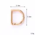 Rose gold zinc alloy D-shaped spring gate ring accessory measuring 2.4cm by 2.6cm - D-Buckle / 26mm / Gold