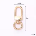 Langlebiger goldener Zinklegierung Karabinerverschluss Schlüsselanhänger 4cm x 1,4cm - 40mm Rundschwanz-Torschließe (C198) / 40mm / Gold
