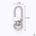 Silver zinc alloy lobster clasp swivel snap hook accessory 3.5cm length for keychains - D-Shape Gate Clasp / 35mm / Silver