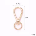 Rose gold zinc alloy lobster clasp with swivel ring, size 1.7x4cm - Large Head Round Tail Clasp(C332) / 40mm / Gold