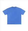 T-shirt oversize premium en coton lourd bleu délavé avec une texture vintage usée - Bleu lac clair