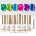 BORN PRETTY 6PCS glass bead cat eye nail gel polish set with magnetic stick included - Set / Moonlight Box Style (M66)