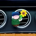 Creative cartoon Van Gogh car air vent aromatherapy clip with a yellow sunflower design - Van Gogh Style Air Vent Decor