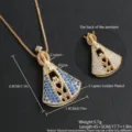 Elegant 18k gold plated Virgin Mary cross pendant necklace with blue zircon accents - Double-Sided Virgin Mary Style (ND09-6)