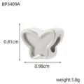 Schmetterlingsanhänger aus Edelstahl mit Maß- und Gewichtsangaben für DIY-Schmuck - Schmetterlingsperle (BP3409A)