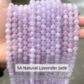 Perle rotonde in kunzite naturale lavanda per creazione di gioielli fai-da-te - 12mm (circa 31 perle) / Perline Sciolte in Giada Viola Naturale 5A