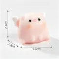 Cute mini pink winged pig figurine for DIY micro landscape, size 2.4 x 2.1 x 2.0 cm - Winged Pig (C2968) / 2.5x2.1cm
