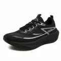 Professionelle schwarze Marathon-Laufschuhe mit Carbonplatte für Wettkampf und Fitness. - 38 / Schwarz (2098)