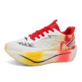 Professional marathon carbon plate running shoes in vibrant white and red gradient - 38 / White Red