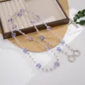 Elegante lila Stern Glas Perlenkette Riemen für Umhängetaschen und Handy Tragebänder - Stern Umhängekette / Lila