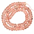 5x8mm natural pink strawberry quartz rondelle stone beads for DIY jewelry making accessories - 5x8mm (Approx. 70 Beads) / Watermelon Red (#24)