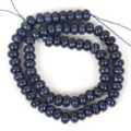 5x8mm natural blue imperial jasper rondelle loose beads for jewelry making DIY - 5x8mm (Approx. 70 Beads) / Dark Blue Spotted Stone (#12)