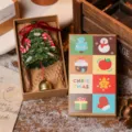 Handgemachter Pfeifenreiniger Weihnachtsbaum mit Glocke in Geschenkbox - Chenille Weihnachtsbaum Stil 1 (In Box) / Kartonverpackung