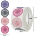 Roll of 25mm round thank you floral stickers for baking, gifts and envelope seal stickers - 25mm 500 Pcs/Roll / Muted Color Floral Style (C17)