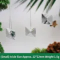 Piccoli pendenti in cristallo acrilico 22x22mm per decorazioni natalizie (82 chars) - Perla Quadrata (22mm) / 22x22mm (1 Pezzo/Confezione)