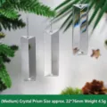 Set di 3 pendenti a ghiacciolo in acrilico per decorazioni albero, misura 22x76mm - Striscia Triangolare (76mm) / 22x76mm (1 Pezzo/Confezione)