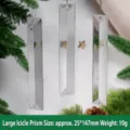 Grande ciondolo a forma di ghiacciolo in acrilico trasparente per albero, 25*147mm - Striscia Triangolare (148mm) / 25x147mm (1 Pezzo/Confezione)