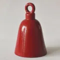 Ciondolo campanella portafortuna per moto in una finitura in metallo rosso acceso - Pendente Campanella Rossa Solo (Senza Catena)