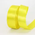 Hochwertige Rolle 2,5 cm gelbes Polyester-Satinband für Geschenkverpackungen und Deko - Zitronengelb