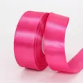 2.5cm leuchtend rosa Polyester-Satinband für Geschenkverpackungen und Hochzeitsdeko - Fuchsia