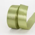 2,5 cm breites hellgrünes Polyester-Satinband für edle Geschenkverpackungen und Basteln - Senfgrün