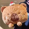 Cute plush cartoon bear electric hot water bottle for heat therapy and pain relief, 30x23cm - Capybara Style