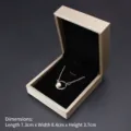 Champagne gold jewelry gift box with dimensions 7.3x8.4x3.7cm for necklace display - Artificial Pearl Necklace Gift Box Sets