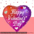 18-Zoll Herzballon aus Folie mit Happy Valentine's Day Aufdruck und Farbverlauf. - 18 Zoll Herz Valentinstag Englisch-4 / Farbverlauf Herz Pailletten Stil (B1249)