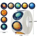 Set di adesivi pianeti spazio per bambini, etichette motivazionali tonde 25mm in rotolo - Stile Pianeta Cartone Animato (C226) / 500 Pezzi/Rotolo (25mm)
