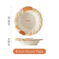 Creative 8-inch bread-themed ceramic breakfast plate with embossed pattern - 8-inch Fish Plate