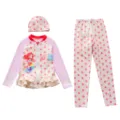 Pink polka dot long-sleeve three-piece swimsuit for girls featuring a mermaid design - XL / Set / Seaweed Mermaid (D260830-3MYT)