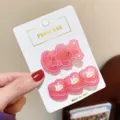 Leuke roze Japanse stijl cartoon haarspelden set voor jonge meisjes en schattige haarclips. - Puppy Stijl (1) / Set