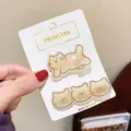 Leuke cartoon kat hars haarspelden set, schattige eendensnavel haarklemmen voor meisjes. - Kittens Stijl (2) / Set