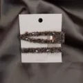 Koreanische Strass Haarklammern Set, geometrische Entenschnabel und Haarnadel. - Tropfenform / Zweiteiliges Set / Gold