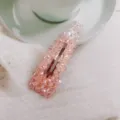 Rosa verlauf kristall haarnadel glitzernde strass haarklammer für damen elegantes seitenhaarspange - Rosa Verlauf